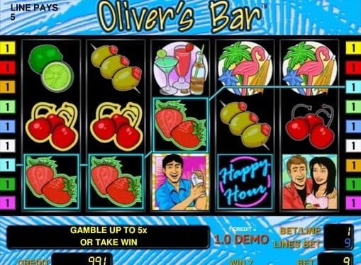 Выигрыш на линии в Oliver's Bar